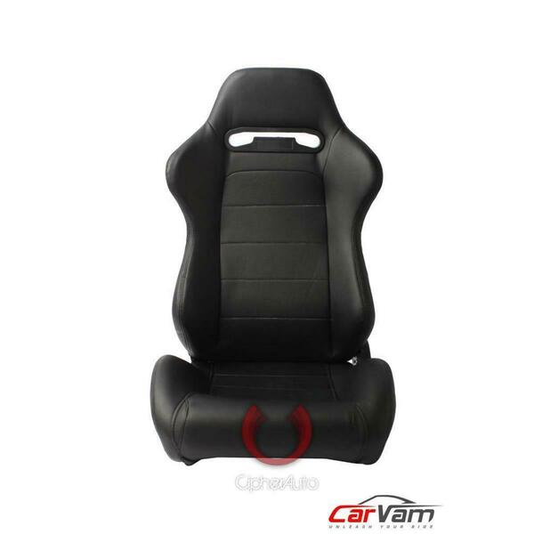 Cipher Black Synthetic Leather Racing Seats CPA1013PBK